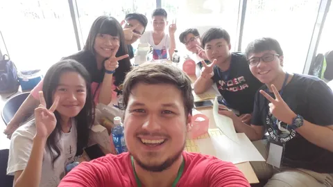 Konrad teaching in Taiwan